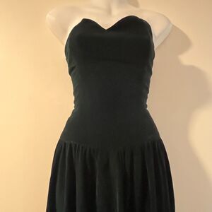 Ann Taylor Strapless Forest Green Dress